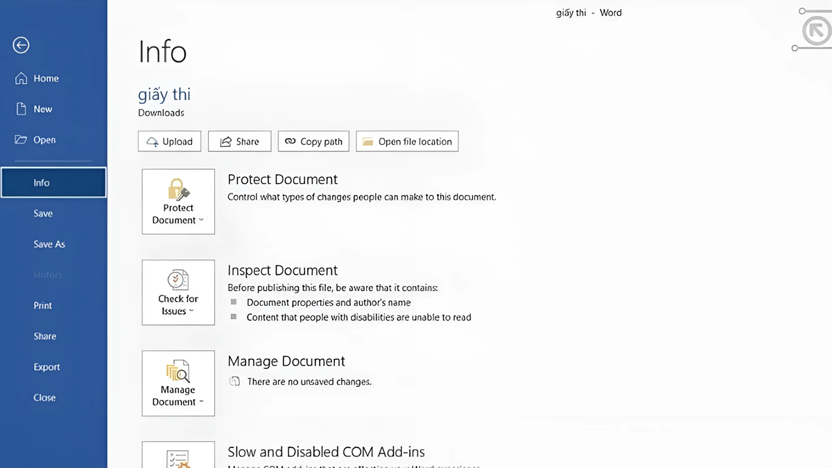 Khôi phục file Word bị lỗi chưa được lưu bước 1,2